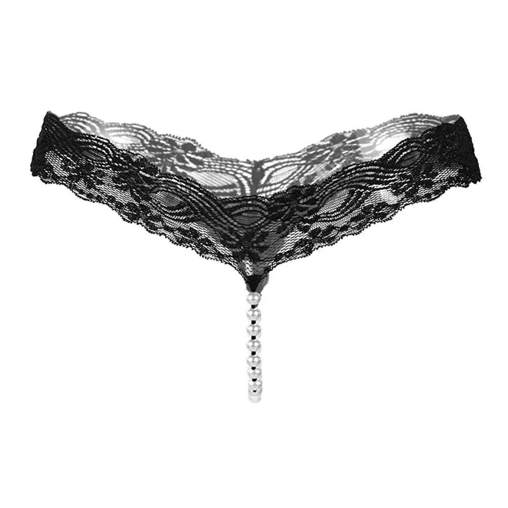 Sexy Lace Underwear Women G String T-back Thong Lingerie With Pearls Panties Crotchless Erotic Intimates Outfit Underpants
Sexy Lace Underwear Women G String T-back Thong Lingerie With Pearls Panties Crotchless Erotic Intimates Outfit Underpants