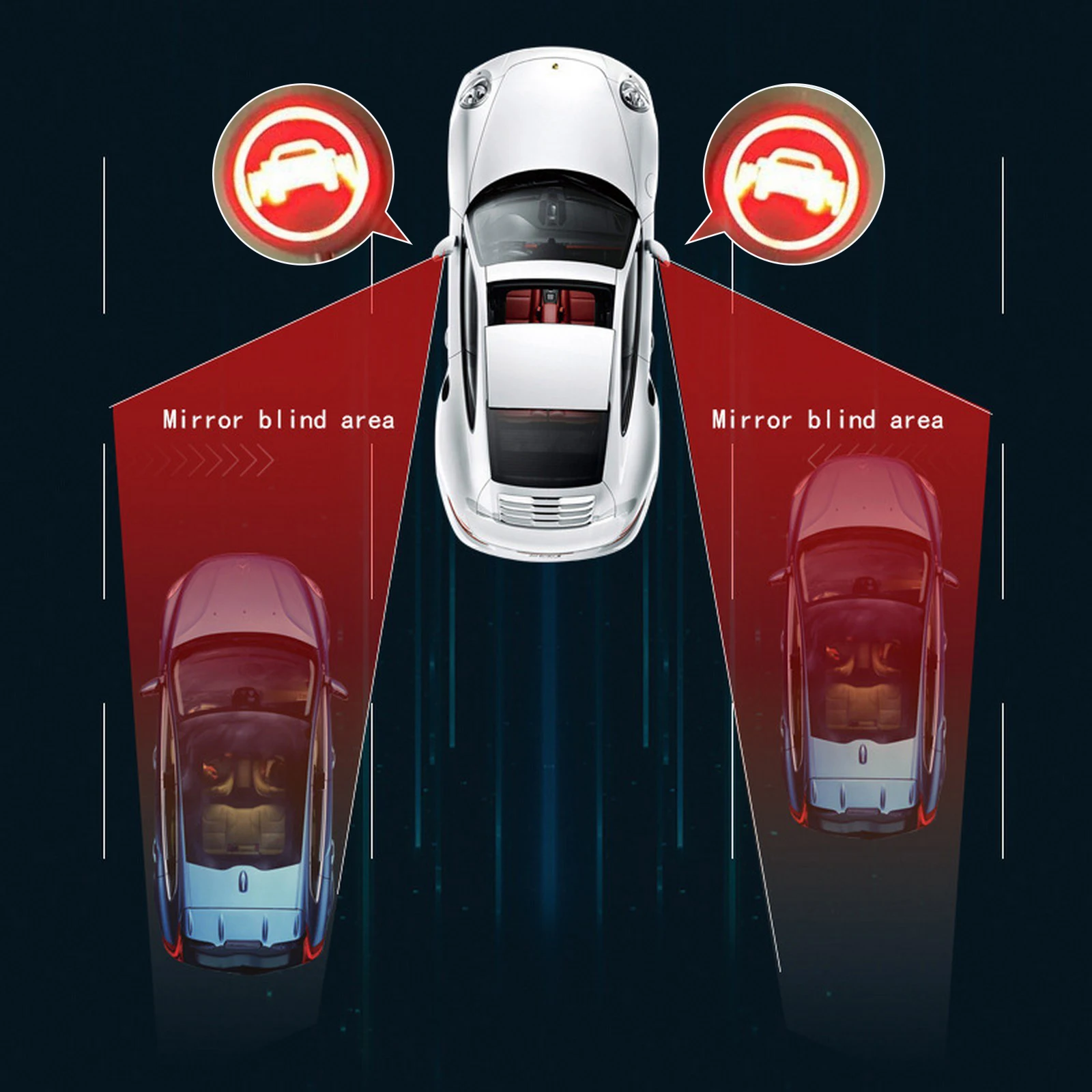 

24Ghz Millimeter Wave Radar BSD Blind Spot Detection System Change Lane Safer BSM Blind Spot Monitoring Assistant Safety Driving