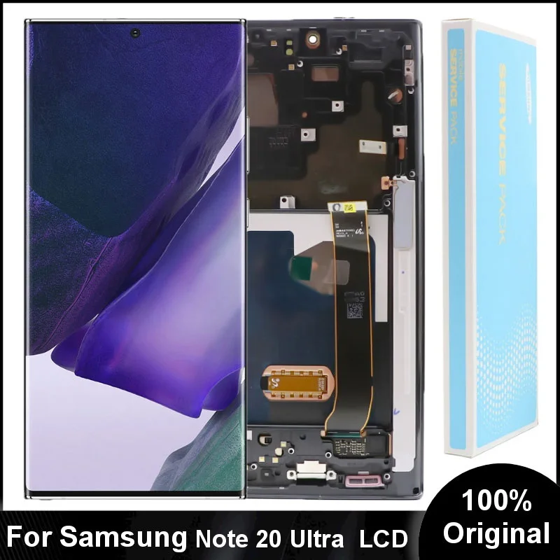 

Original Note 20 Ultra AMOLED LCD Screen For Samsung Galaxy Note20 Ultra N985 N985F SM-N985F/DS N986B 5G Display Touch Digitizer