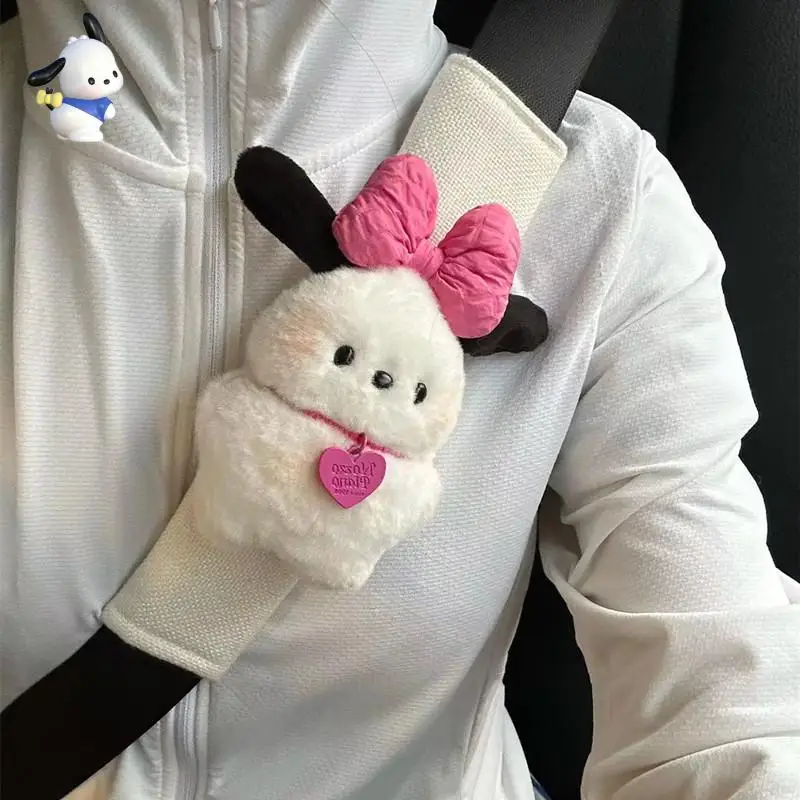 Kawaii Pochacco Seat Belt Shoulder Protector Sanrio Anime Plush Doll Car Pendant Cute Cartoon Car Decoration Birthday Gifts Toy 
Kawaii Pochacco Seat Belt Shoulder Protector Sanrio Anime Plush Doll Car Pendant Cute Cartoon Car Decoration Birthday Gifts Toy