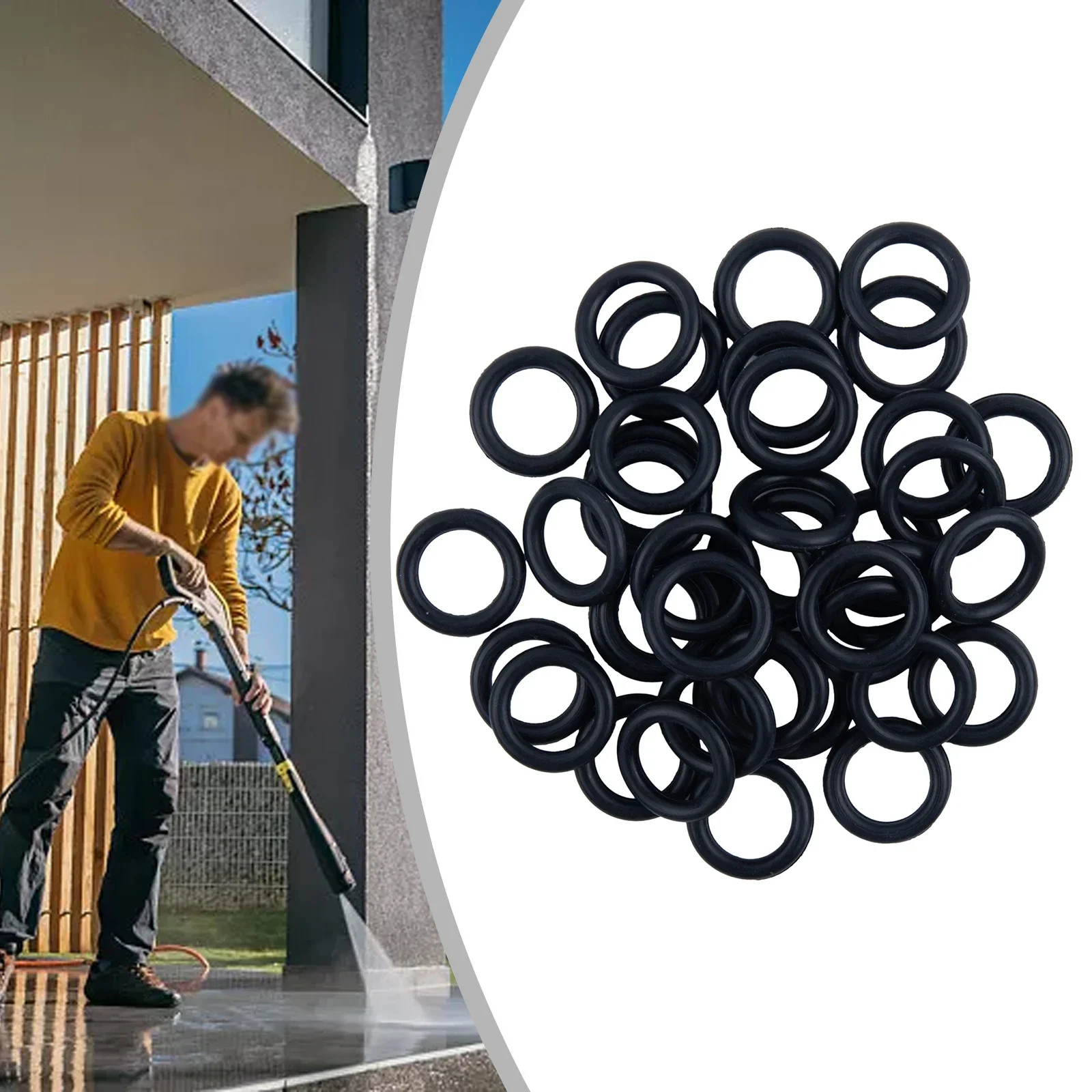 3/8 O-Rings Fixtures Kit Plumbing Accessories Garden Hose Quick Disconnect Parts Replacement Set 40Pcs For Pressure Washer
3/8 O-Rings Fixtures Kit Plumbing Accessories Garden Hose Quick Disconnect Parts Replacement Set 40Pcs For Pressure Washer