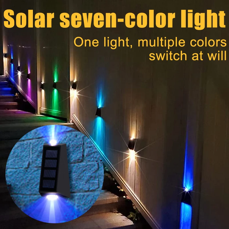 7 Color Solar Wall Lights Outdoor Led Waterproof Stair Lights Wall Lights Solar Lighting Fence Christmas Gifts Courtyard Lights
7 Color Solar Wall Lights Outdoor Led Waterproof Stair Lights Wall Lights Solar Lighting Fence Christmas Gifts Courtyard Lights