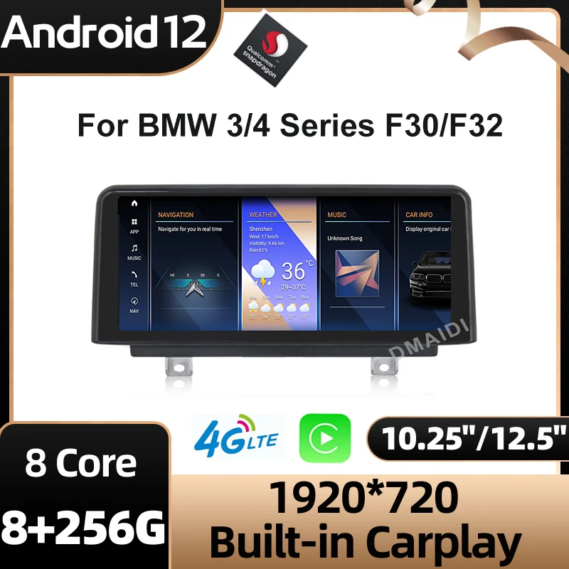 Qualcomm Android 12 GPS Navigation Car Multimedia Player for BMW F30 F31 F34 F32 F33 F36 2013 -2017 with CarPlay
Qualcomm Android 12 GPS Navigation Car Multimedia Player for BMW F30 F31 F34 F32 F33 F36 2013 -2017 with CarPlay