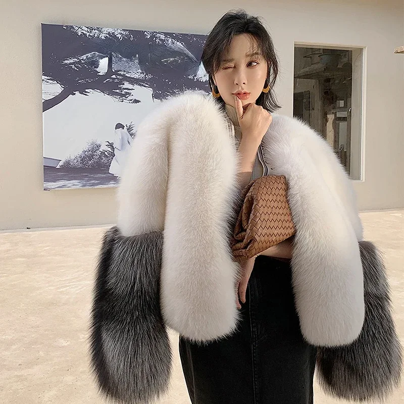 High-end Real Fox fur Coat Women New Winter Fashion Fur Jackets for Women Fur Coats Short Fox Fur Jacket Outwears Fourrure Femme 
High-end Real Fox fur Coat Women New Winter Fashion Fur Jackets for Women Fur Coats Short Fox Fur Jacket Outwears Fourrure Femme
