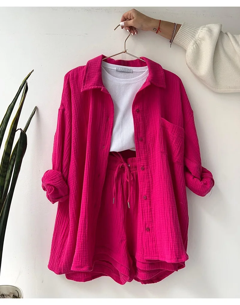 Sommer Kurze Sets Frauen 2 Stück Outfits Rosy Rot Übergroßen Shirt Mit Shorts Set Für Frau Baumwolle Zwei Stück Set für Frauen Shorts Sommer Kurze Sets Frauen 2 Stück Outfits Rosy Rot Übergroßen Shirt Mit Shorts Set Für Frau Baumwolle Zwei Stück Set für Frauen Shorts