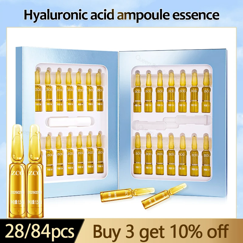 

28/84pcs Hyaluronic Acid Ampoule Set Original Solution Facial Serum Aloe Deep Moisturizing Anti Aging Brighten Korean Skin Care