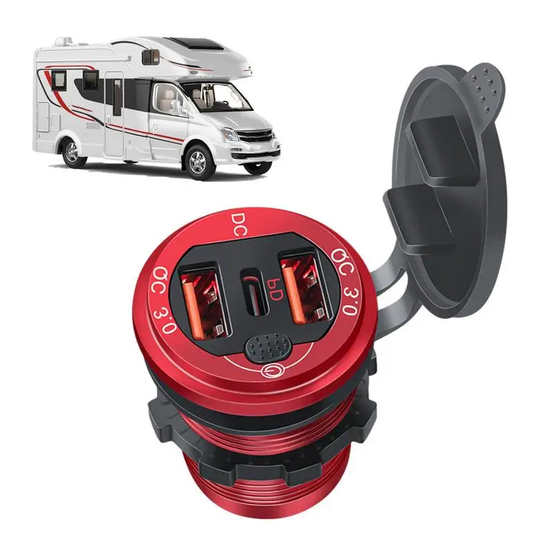 Car Charger Socket Usb 3.0 Dual USB Fast Car Charger Socket Accessories Waterproof QC3.0 Power Outlet Touch Switch Phone Charger
Car Charger Socket Usb 3.0 Dual USB Fast Car Charger Socket Accessories Waterproof QC3.0 Power Outlet Touch Switch Phone Charger