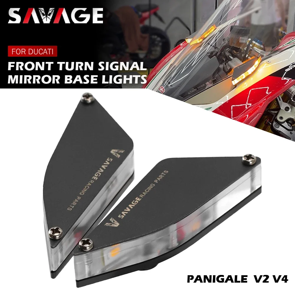 LED Turn Signal Flasher For DUCATI Panigale V2 V4/S/R 2018-2023 Motorcycle Front Flashing Indicator Mirror Base Light Blinker
LED Turn Signal Flasher For DUCATI Panigale V2 V4/S/R 2018-2023 Motorcycle Front Flashing Indicator Mirror Base Light Blinker
