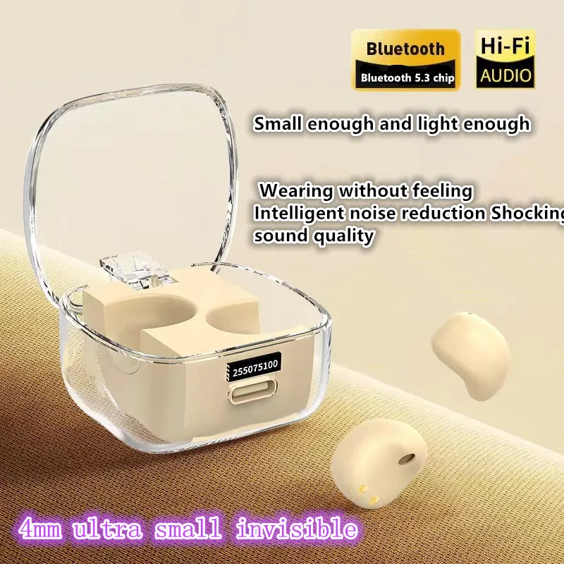 

New Small Invisible Mini Sleep Wireless Bluetooth Earphones for Senseless Wearing, High Sound Quality Noise Reduction Headphones