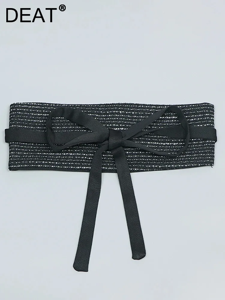 DEAT Elegant Wide Belt Woven Lace Up Bowknot Waistband Women's Evening Party Clothes Accessory 2024 Spring New Fashion 35Z97
DEAT Elegant Wide Belt Woven Lace Up Bowknot Waistband Women's Evening Party Clothes Accessory 2024 Spring New Fashion 35Z97
