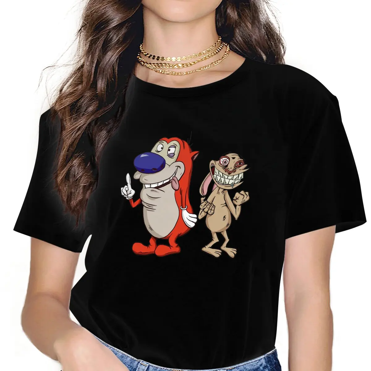 Game Ren And Stimpy Tired Tshirt Homme Women's Tees Unisex Polyester Blusas T Shirt For Women
Game Ren And Stimpy Tired Tshirt Homme Women's Tees Unisex Polyester Blusas T Shirt For Women