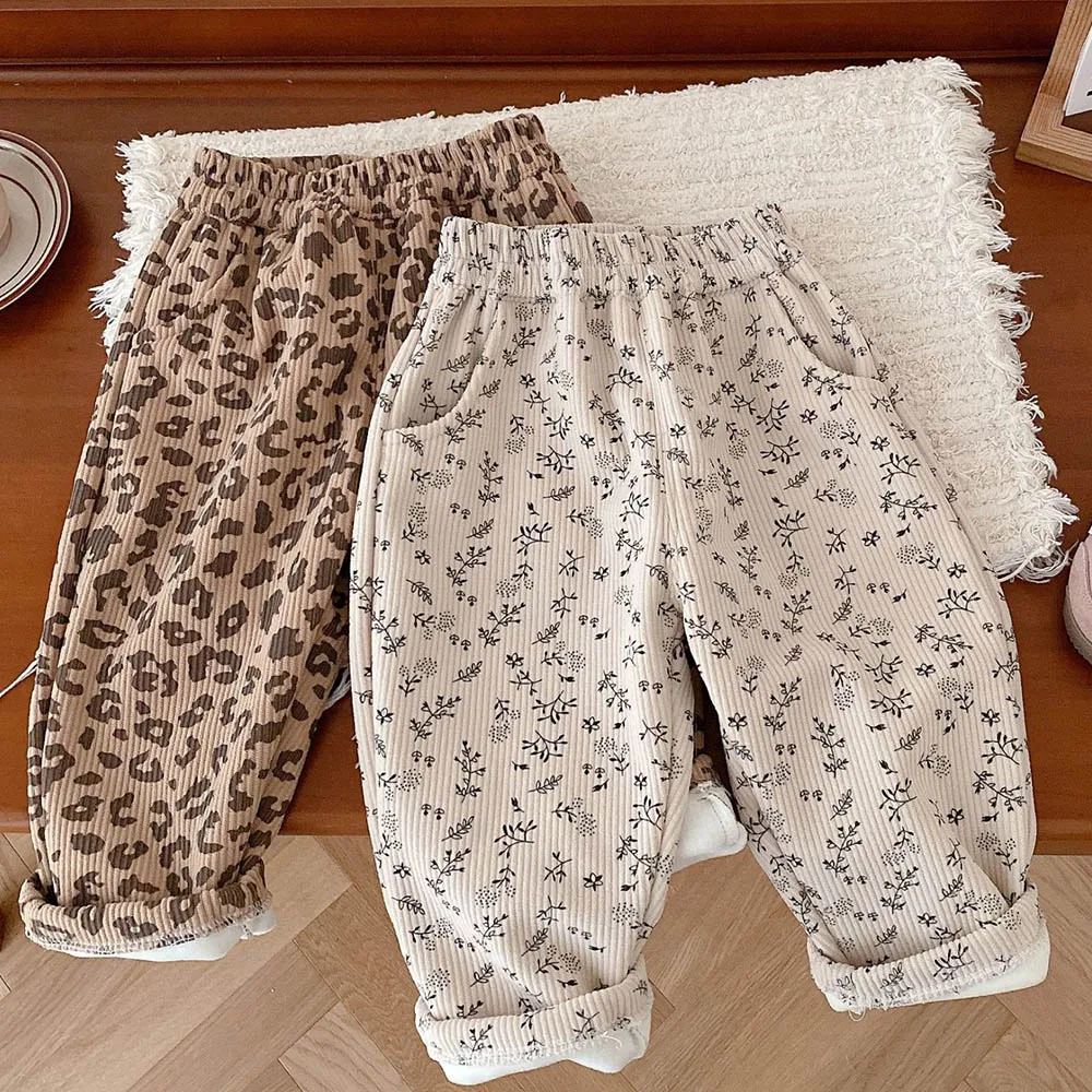 Fleece Pants For Toddler Girls Floral Leopard Print Thicken Warm Winter Children Clothing Fashion Kids Trousers New Arrival
Fleece Pants For Toddler Girls Floral Leopard Print Thicken Warm Winter Children Clothing Fashion Kids Trousers New Arrival
