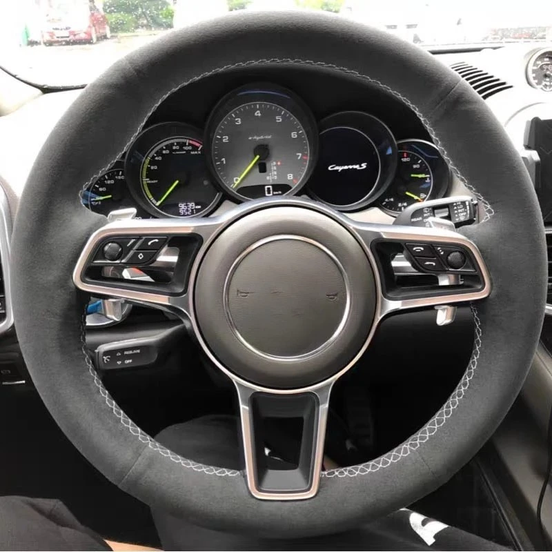 Прошитая вручную мягкая черная натуральная кожа черная замша для Porsche Macan Cayenne 2015-2016
Прошитая вручную мягкая черная натуральная кожа черная замша для Porsche Macan Cayenne 2015-2016