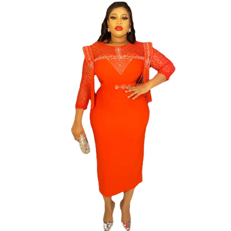 African Dresses for Women Spring Autumn African 3/4 Sleeve O-neck Polyester Black White Red Tassel Party Dress African Clothes
African Dresses for Women Spring Autumn African 3/4 Sleeve O-neck Polyester Black White Red Tassel Party Dress African Clothes