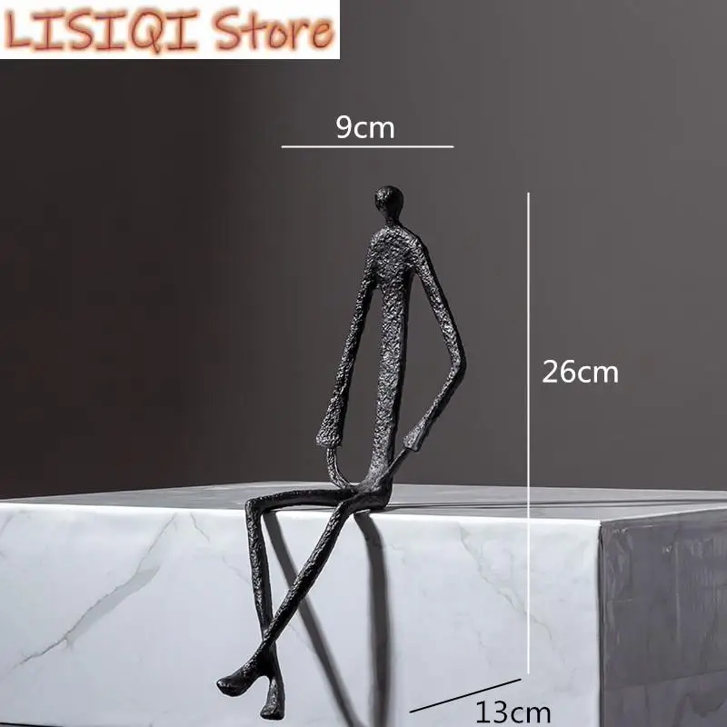 New Creative Metal Abstract Figure Ornaments Sitting Posture Sculpture Iron Black Lines Irregular Home Decoration Statue Decor
New Creative Metal Abstract Figure Ornaments Sitting Posture Sculpture Iron Black Lines Irregular Home Decoration Statue Decor