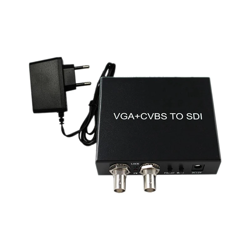 

1 Set VGA/AV To SDI Converter Distributor One To Two High-Definition Converter VGA/AV To Double Port SDI Converter Switcher