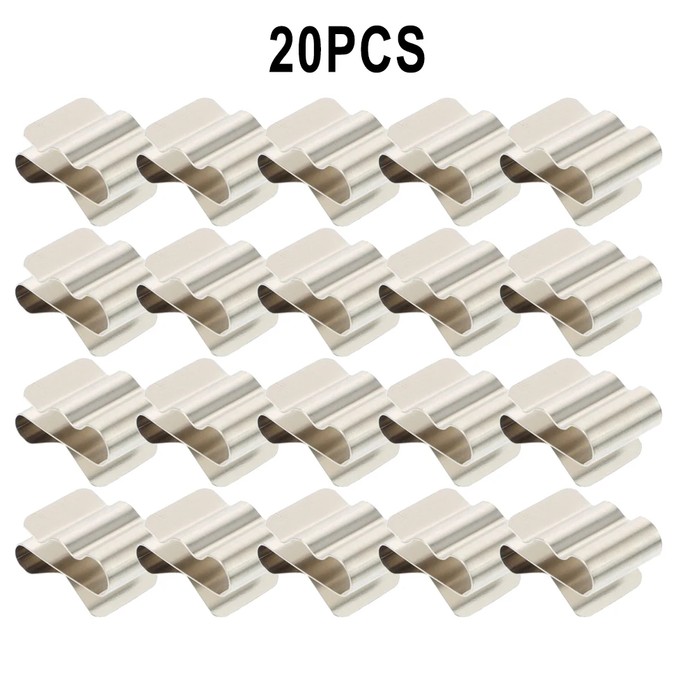 20/50pcs Solar Panel Cable Clips Stainless Steel Photovoltaic Cable Clamp Solar Equipment Accessories 1.88cmX1.25cmX0.60cm
20/50pcs Solar Panel Cable Clips Stainless Steel Photovoltaic Cable Clamp Solar Equipment Accessories 1.88cmX1.25cmX0.60cm