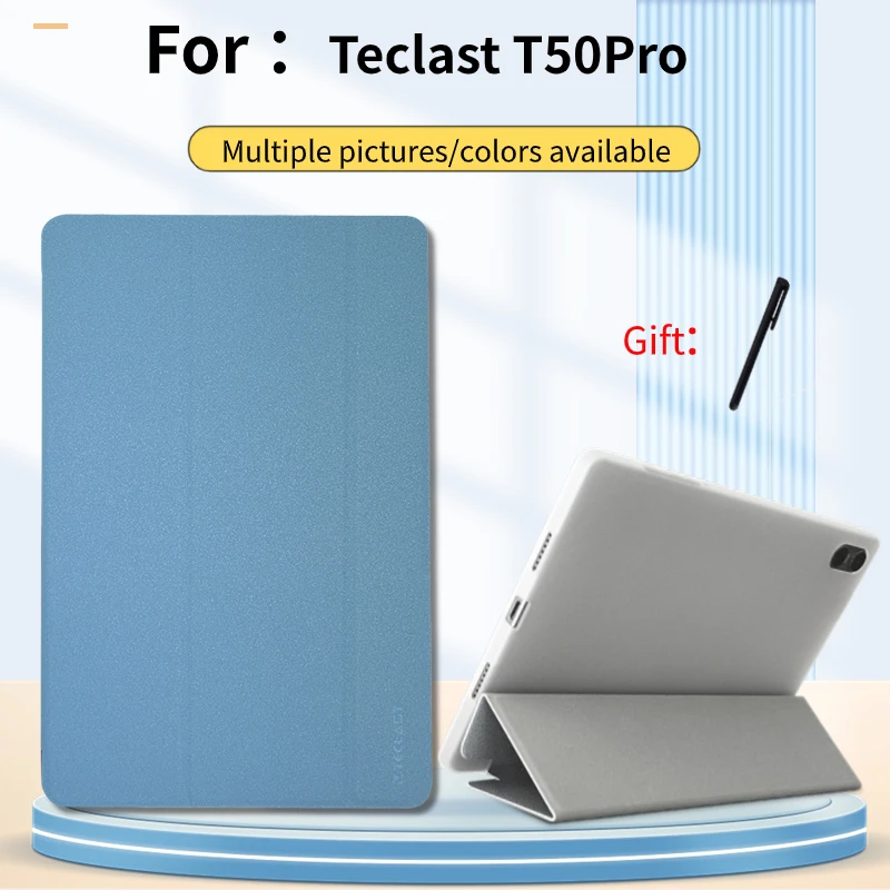

Ultra Thin Case For Teclast T50PRO 11 Tablet PC Tri-fold Stand Cover TPU Flexible Rubber Shell For T50pro Fundas + + Stylus Pen