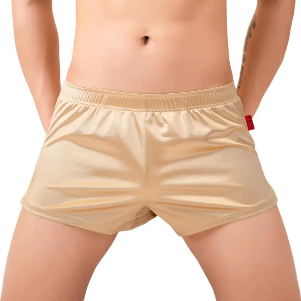 

Mens Underwear Boxers Smooth Silky Male Panties Sexy Underpants Shorts Homewear Pajamas Boxershorts Sleep Bottoms Shorts