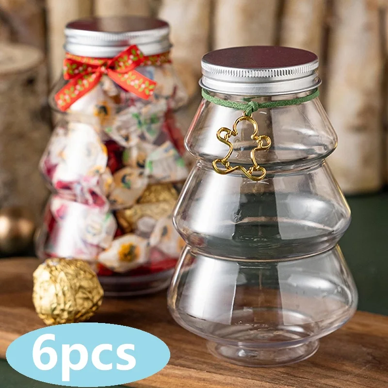 6pcs Christmas Tree Sweet Jar Kids Favor DIY Gift Candy Storage Bottle Cookie Snack Chocolate Packing New Year Decoration Boxes
6pcs Christmas Tree Sweet Jar Kids Favor DIY Gift Candy Storage Bottle Cookie Snack Chocolate Packing New Year Decoration Boxes