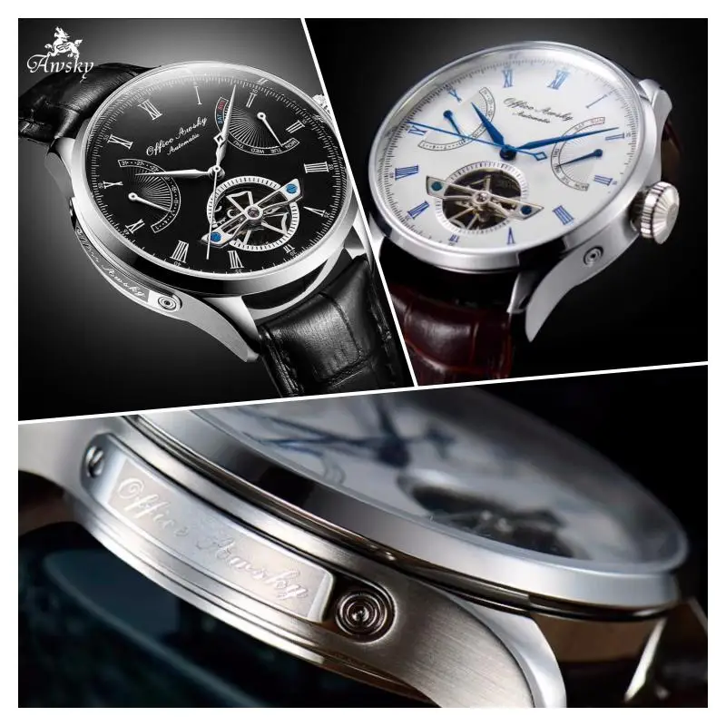 Business Casual Men's Watch Sapphire Glass Week Calendar Automatic Tourbillon Hollow Mechanical Wristwatch AW2504 Movement
Business Casual Men's Watch Sapphire Glass Week Calendar Automatic Tourbillon Hollow Mechanical Wristwatch AW2504 Movement