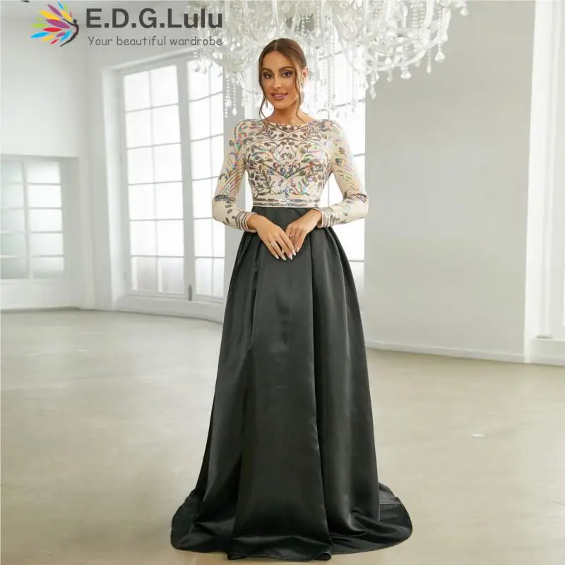 EDGLuLu O Neck Sequin Print Long Evening Dresses Sweetheart Long Sleeves Women's Mermaid Formal Occasion Party Gowns 2024 0111
EDGLuLu O Neck Sequin Print Long Evening Dresses Sweetheart Long Sleeves Women's Mermaid Formal Occasion Party Gowns 2024 0111