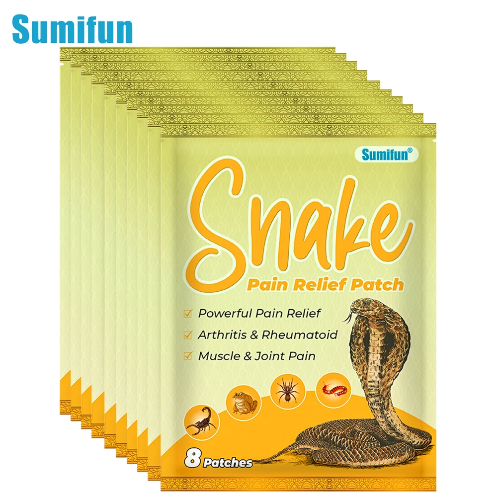 40/80Pcs Sumifun Snake Venom Pain Relief Patch Arthritis Rheumatism Inflammatory Muscle Joints Sprain Analgesic Medical Plaster
40/80Pcs Sumifun Snake Venom Pain Relief Patch Arthritis Rheumatism Inflammatory Muscle Joints Sprain Analgesic Medical Plaster