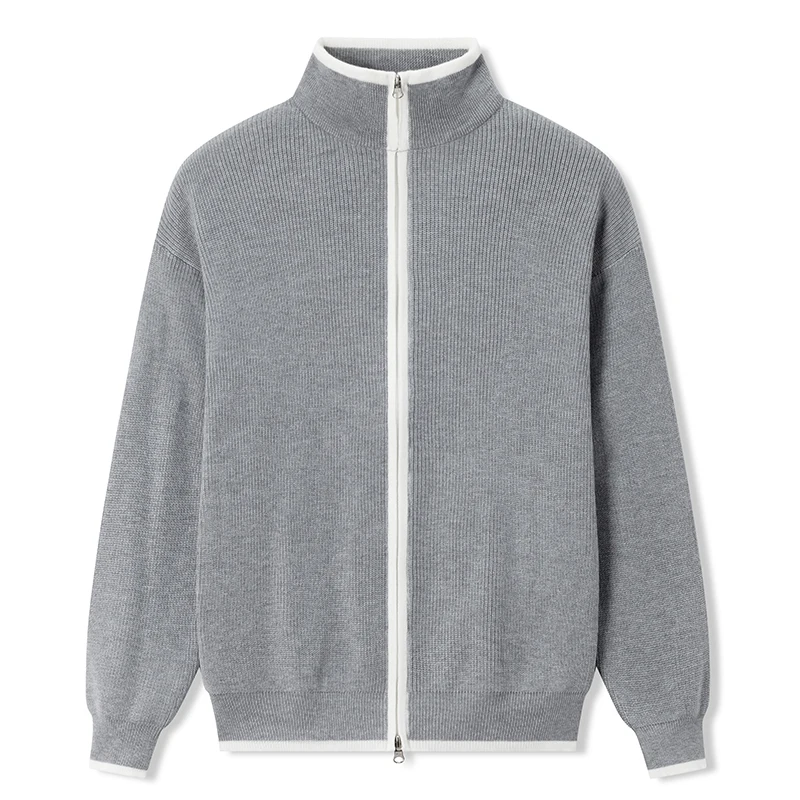 Spring Winter New Men's Cardigan Single-Breasted Fashion Knit Plus Size Sweater Stitching Colorblock Stand Collar Coats Jackets
Spring Winter New Men's Cardigan Single-Breasted Fashion Knit Plus Size Sweater Stitching Colorblock Stand Collar Coats Jackets