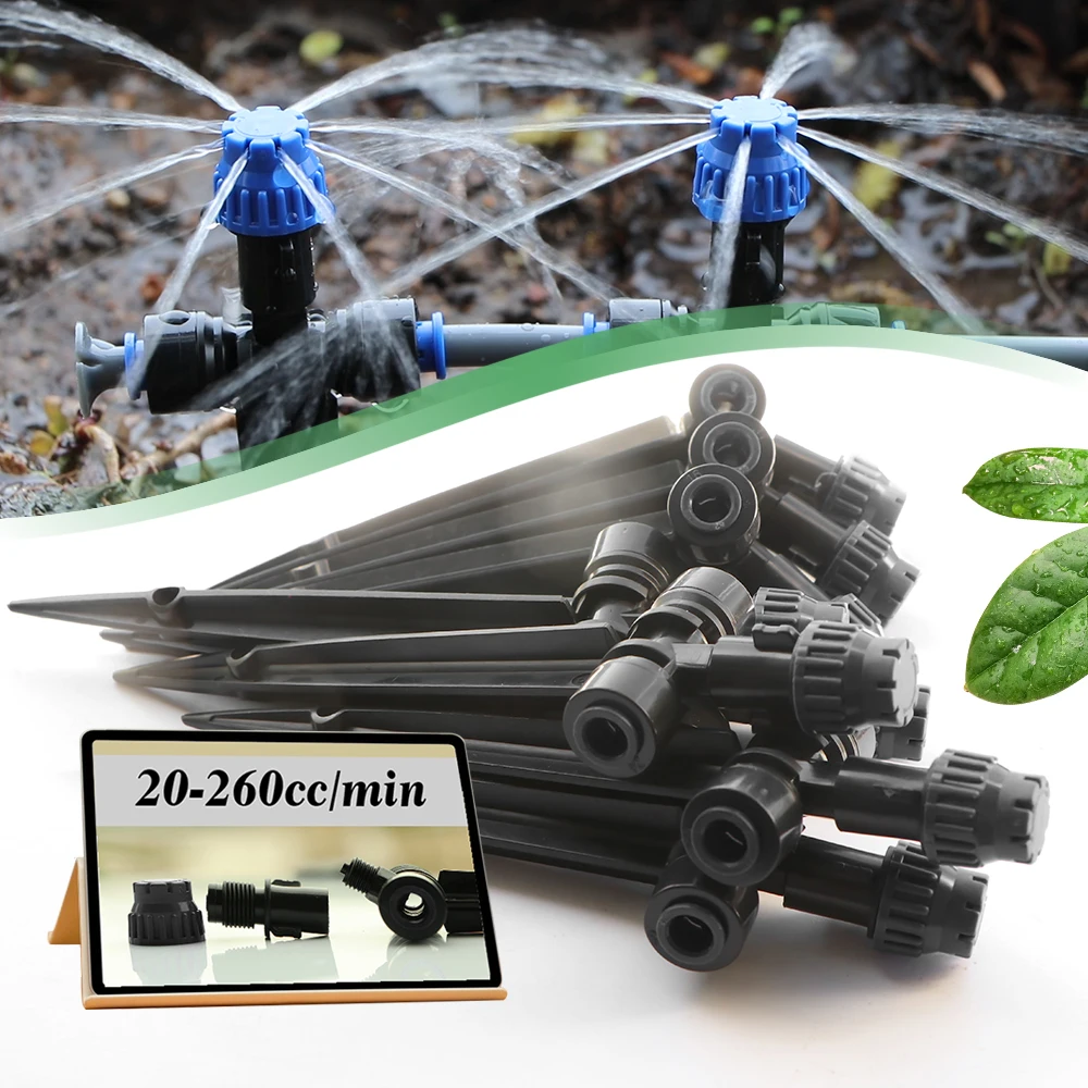 

10/20PCS 180° 8-hole Activity Stand With Adjustable Flow Sprinkler Suitable for Water Irrigation of Greenhouses in Garden Farms