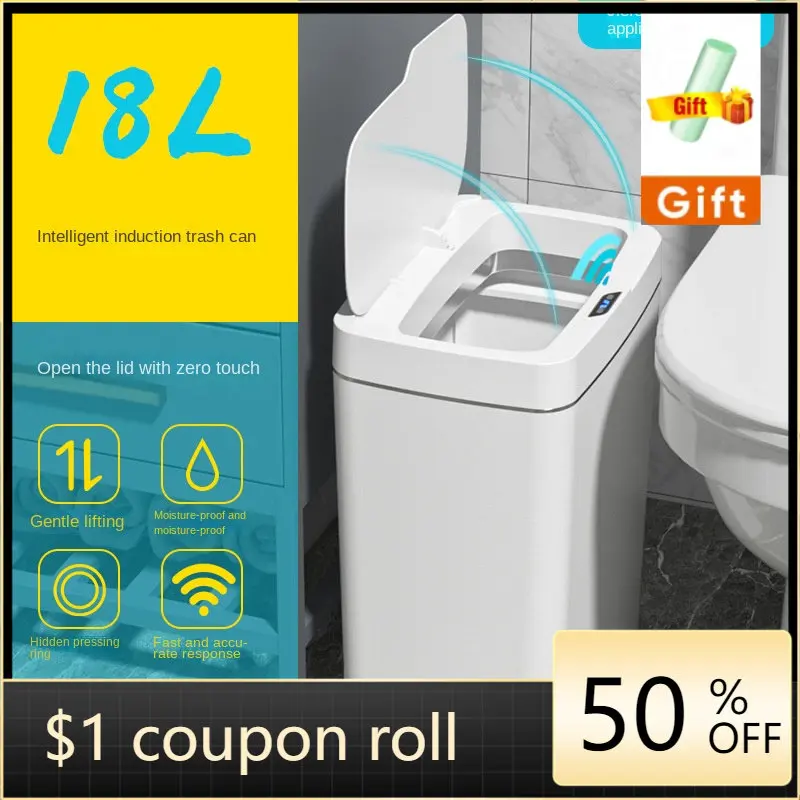 15/18L Smart Sensor Trash Can Bathroom Garbage Bucket Automatic Waterproof Narrow Wastebasket For Kitchen Trash Bin Smart Home
15/18L Smart Sensor Trash Can Bathroom Garbage Bucket Automatic Waterproof Narrow Wastebasket For Kitchen Trash Bin Smart Home