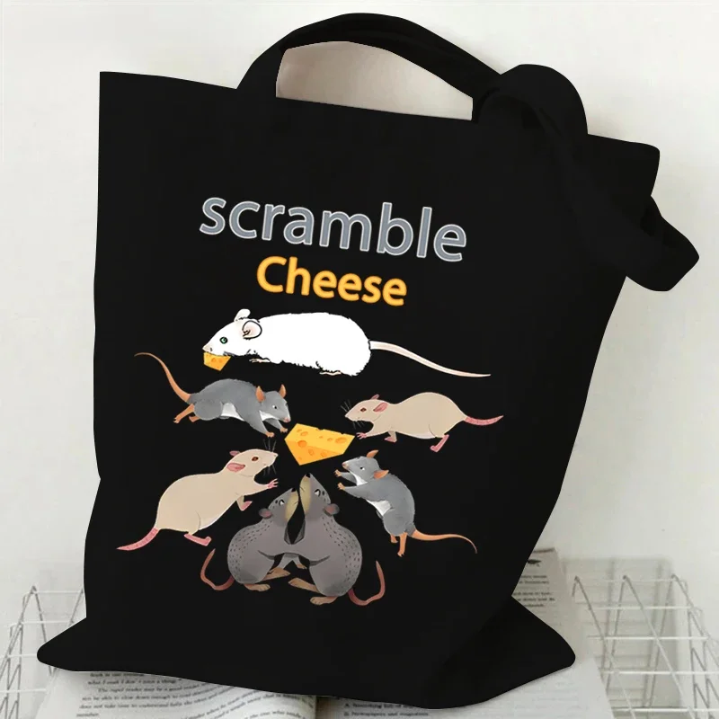 Shopping Harajuku animal rat shoulder bags vintage reusable women tote bags rat scramble cheese women's handbags
Shopping Harajuku animal rat shoulder bags vintage reusable women tote bags rat scramble cheese women's handbags