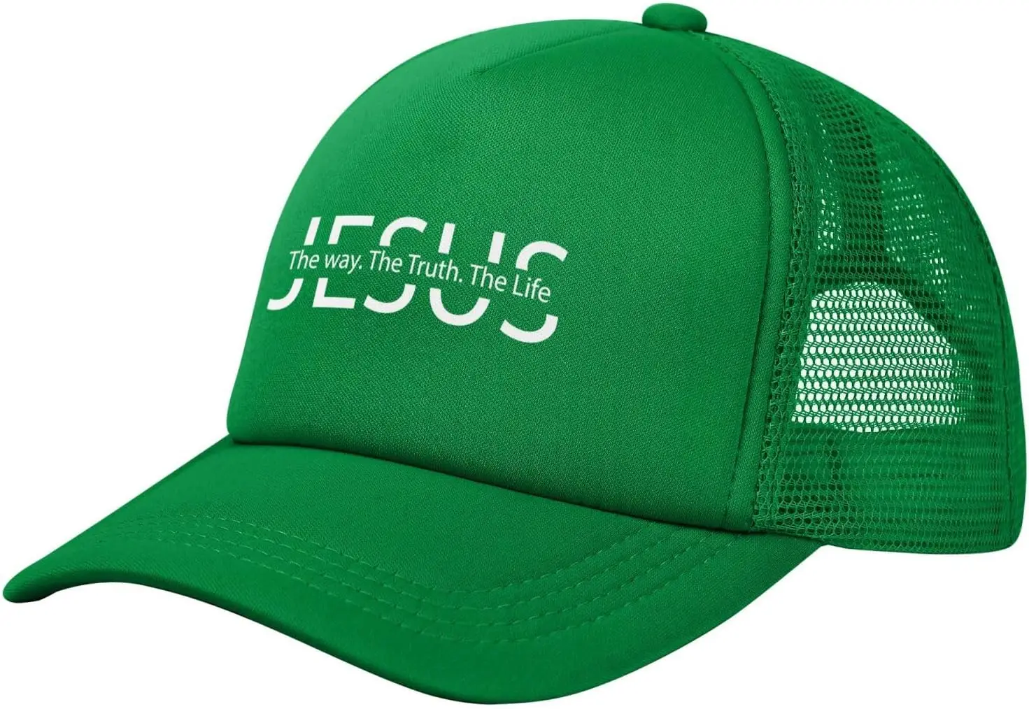 Jesus is The Way The Truth and The Life Mesh Hat Green Trucker Hats Adjustable Trendy Curved Brim Baseball Cap
Jesus is The Way The Truth and The Life Mesh Hat Green Trucker Hats Adjustable Trendy Curved Brim Baseball Cap