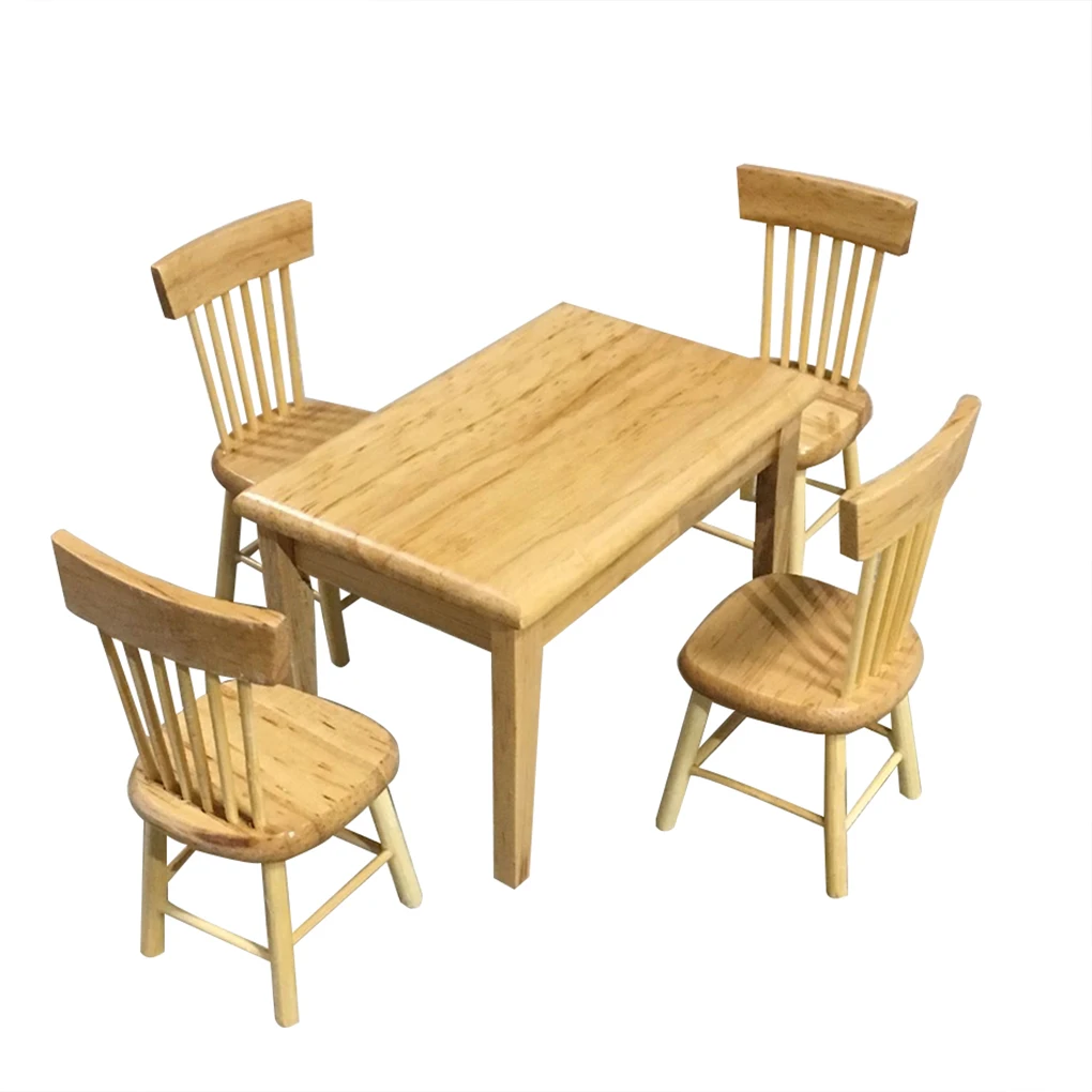 5pcs set 1 12 Dollhouse Miniature Furniture Set Wooden Dining Table 4 Chairs Living Room Accessory
5pcs set 1 12 Dollhouse Miniature Furniture Set Wooden Dining Table 4 Chairs Living Room Accessory