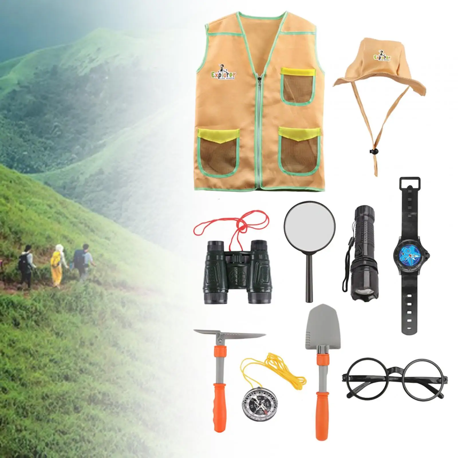 Kids Outdoor Adventure Kits, Explorer Children Vest and Hat Set for Boys 3-7 Years Old Kids
Kids Outdoor Adventure Kits, Explorer Children Vest and Hat Set for Boys 3-7 Years Old Kids
