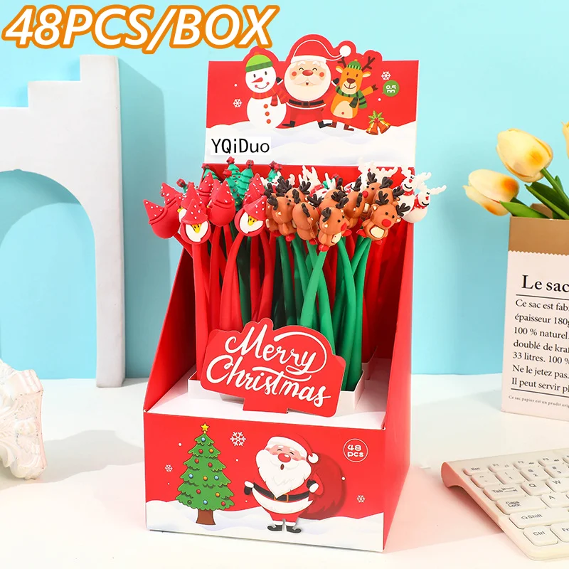 48pcs/Box Christmas Santa Snowmen Gel Pen Cute 0.5mm Black Ink Press Pens School Xmas Students Writing Supplies Stationary
48pcs/Box Christmas Santa Snowmen Gel Pen Cute 0.5mm Black Ink Press Pens School Xmas Students Writing Supplies Stationary