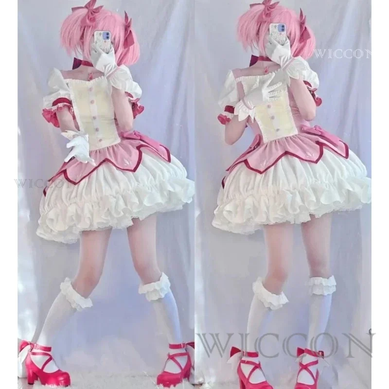 Костюм для косплея Puella Magi Madoka Magica, парик, подъюбник, обувь Канаме, Мадока, розовое Короткое бальное платье, униформа на Хэллоуин
Костюм для косплея Puella Magi Madoka Magica, парик, подъюбник, обувь Канаме, Мадока, розовое Короткое бальное платье, униформа на Хэллоуин