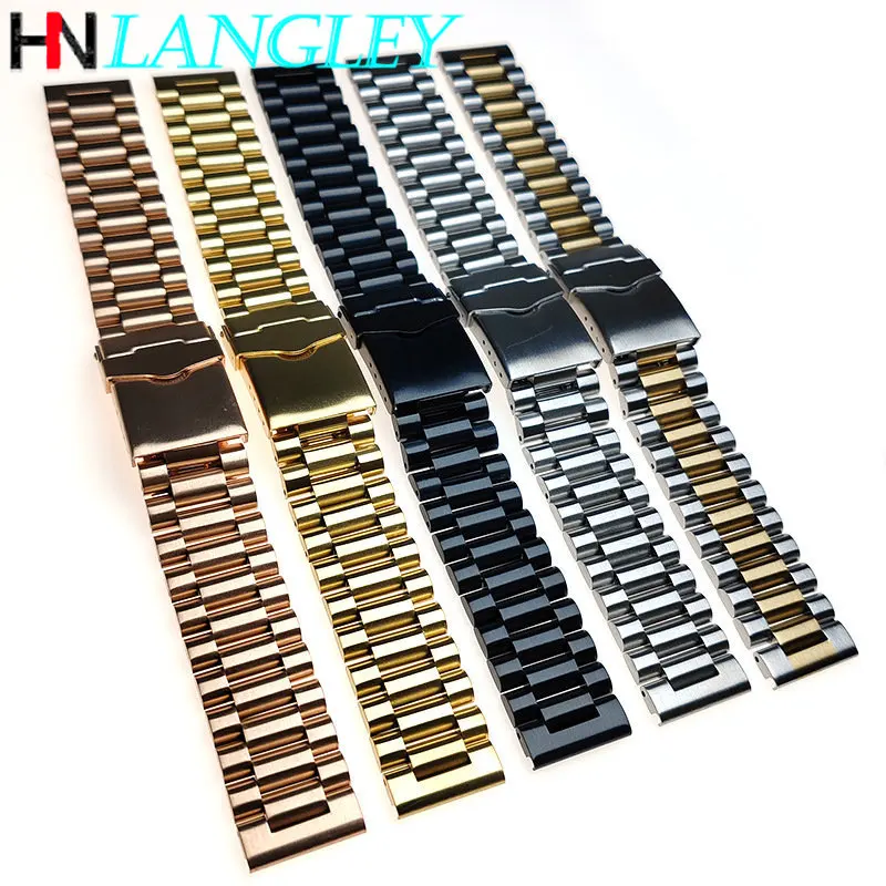 High-Grade Quality Stainless Steel Watchband Three Beads Strap 20mm 22mm for Seiko Folding Buckle Men Bracelet Watch Accessories
High-Grade Quality Stainless Steel Watchband Three Beads Strap 20mm 22mm for Seiko Folding Buckle Men Bracelet Watch Accessories