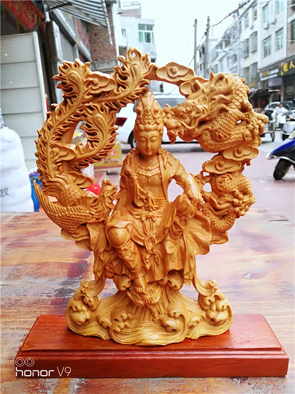 

New yabai longfeng chengxiang avalokitesvara personage decoration office furniture car placement free bodhisattva double face