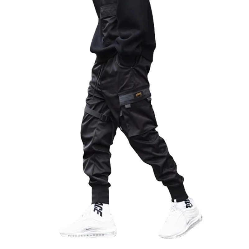 

Dark Avant-Garde Woman's Techwear Style Multi-Pocket Tactical Paratrooper Overalls Ankle-Tied Men's Casual Cargo Track Pants