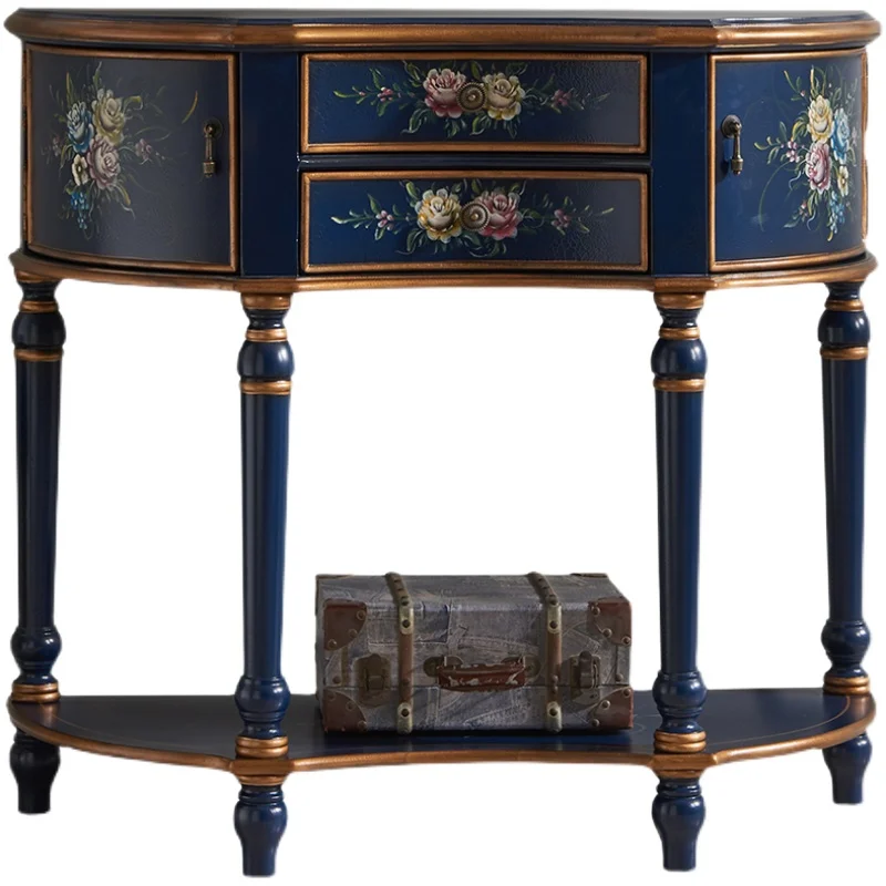 YY American Console Tables Solid Wood Arc Semicircle Wall Retro Painted European Style
YY American Console Tables Solid Wood Arc Semicircle Wall Retro Painted European Style