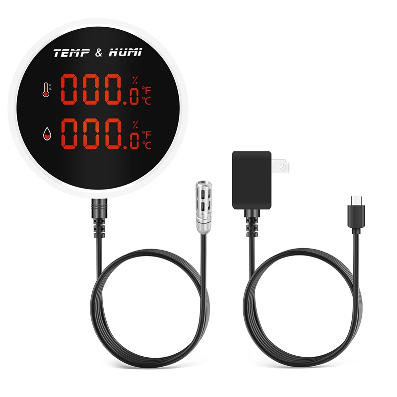 Intelligent Monitor Temperature And Humidity External Probe LCD Display Thermometer Hygrometer Remote Monitor Alarm US Plug
Intelligent Monitor Temperature And Humidity External Probe LCD Display Thermometer Hygrometer Remote Monitor Alarm US Plug