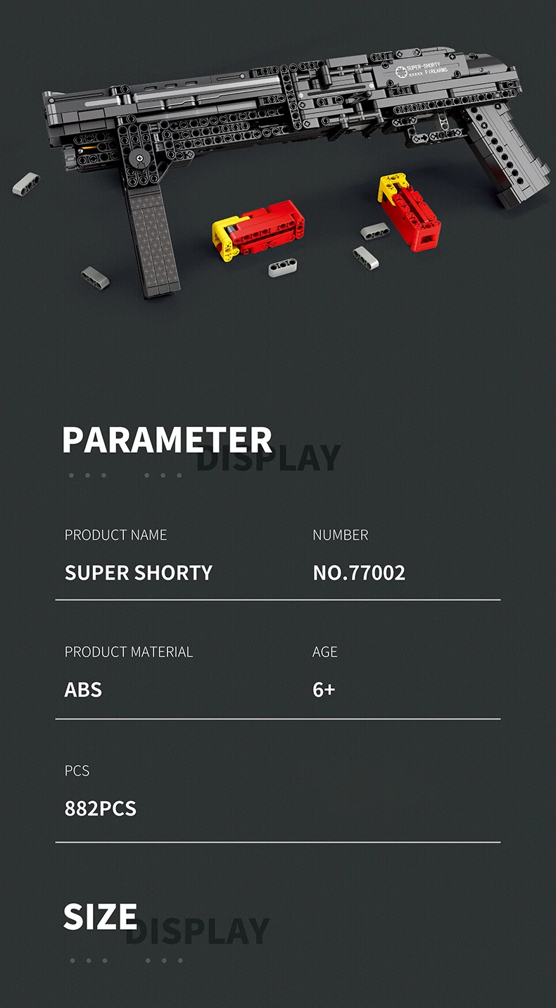 882PCS Military Gun Super Shorty Shotgun Technology Building Block Model Movie Game Weapon Bricks Toys For Kid Christmas Gifts 882PCS Military Gun Super Shorty Shotgun Technology Building Block Model Movie Game Weapon Bricks Toys For Kid Christmas Gifts