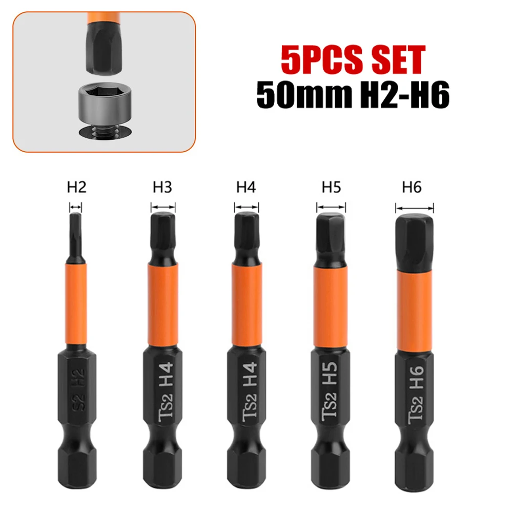 5pc Hex Head Wrench Drill Bit Set Metric 1/4" Diameter Quick Release Shank Magnetic Screwdriver Bit Set Power Drill H 2-H6 50mm
5pc Hex Head Wrench Drill Bit Set Metric 1/4" Diameter Quick Release Shank Magnetic Screwdriver Bit Set Power Drill H 2-H6 50mm