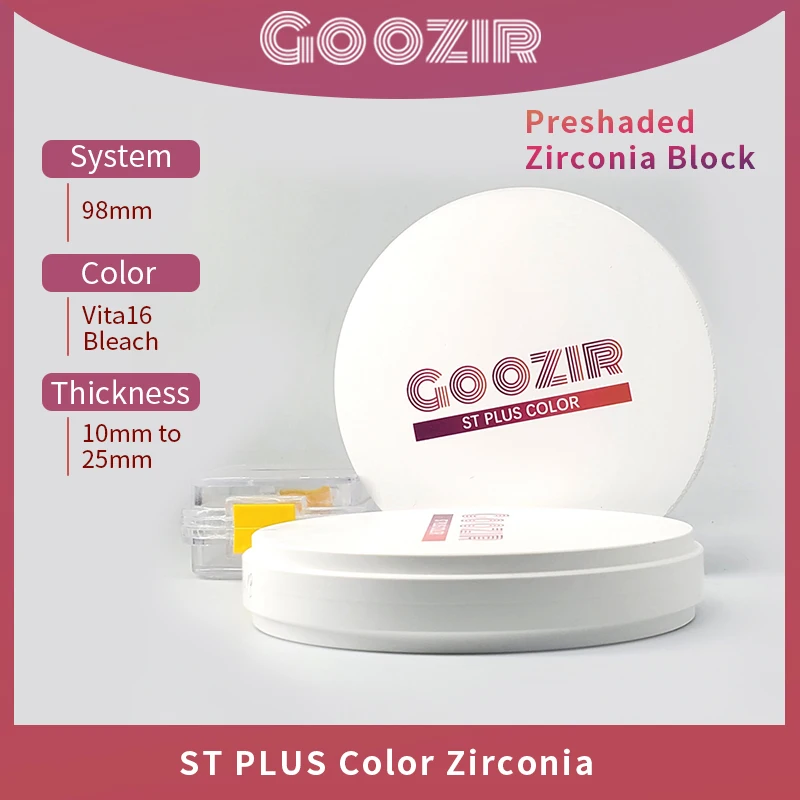 

GOOZIR- 98mm A1 STC Disco de Zirconia Multicapa Color Zirconia Block Cad Cam Fabricante Para Laboratorio Dental