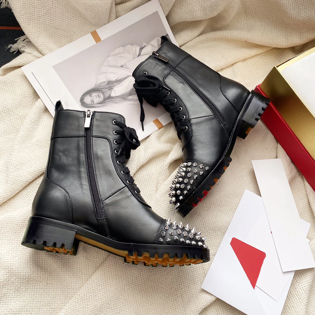 Women's Red sole boots calfskin lining sheepskin Italian genuine leather large heel height 3CM European size 013
Women's Red sole boots calfskin lining sheepskin Italian genuine leather large heel height 3CM European size 013