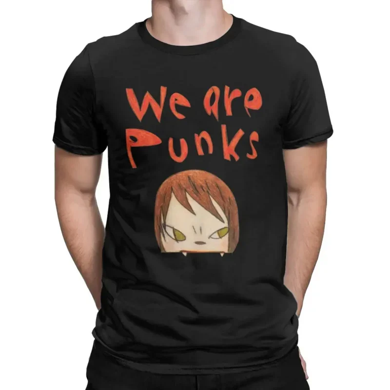 Кавайная одежда Yoshitomo Nara We Are Punks, футболки для мужчин и женщин, винтажные модные футболки с рисунком рок-гитары, уличная одежда, футболки
Кавайная одежда Yoshitomo Nara We Are Punks, футболки для мужчин и женщин, винтажные модные футболки с рисунком рок-гитары, уличная одежда, футболки