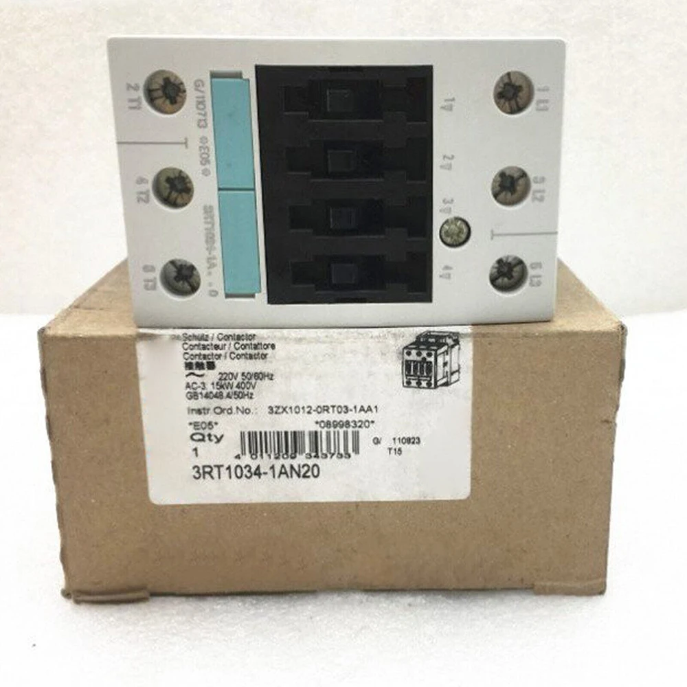 3-полюсный модуль контактора в коробке для Siemens 3RT1034-1AN20 32A 15kW 220V AC 50/60Hz
3-полюсный модуль контактора в коробке для Siemens 3RT1034-1AN20 32A 15kW 220V AC 50/60Hz