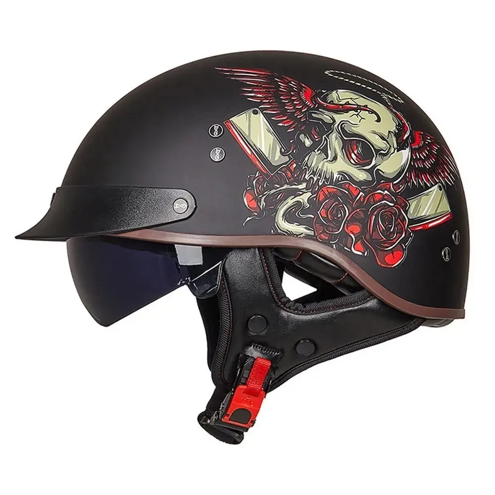 Retro German Motorcycle Helmet Casco Moto Half Helmet Classic Moto Helmet DOT Certification Capacete De Moto With HD Visors
Retro German Motorcycle Helmet Casco Moto Half Helmet Classic Moto Helmet DOT Certification Capacete De Moto With HD Visors