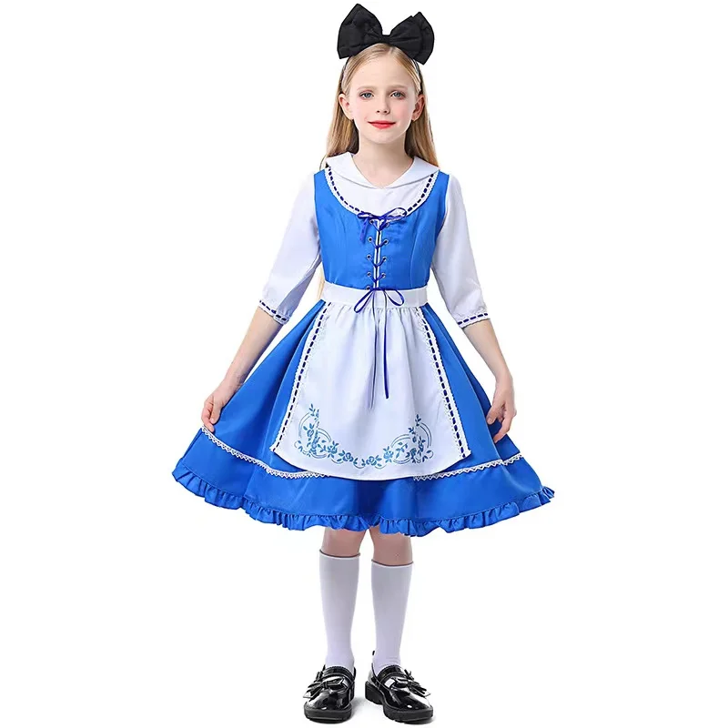 Blue Country Style Halloween Farm Girl Maid Costumes Kids Children Alice Cosplay Carnival Purim Parade Role Playing Party Dress
Blue Country Style Halloween Farm Girl Maid Costumes Kids Children Alice Cosplay Carnival Purim Parade Role Playing Party Dress