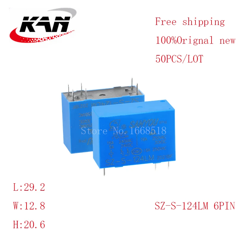 Реле мощности SZ-S-124LM SZ S 124LM 24VDC 16A 250VAC 6PIN, оригинальное новое, бесплатная доставка, 50 шт.
Реле мощности SZ-S-124LM SZ S 124LM 24VDC 16A 250VAC 6PIN, оригинальное новое, бесплатная доставка, 50 шт.